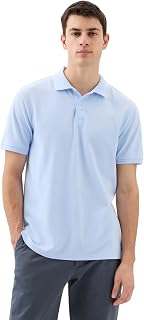GAP Men's V-Stretch Pique Polo - Solid Polo Shirt