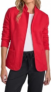 Fisoew Womens Sweatshirt Blazer Open Front Lapel Suit Jacket Casual Coat