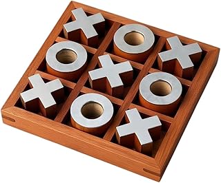 T one Wooden Tic Tac Toe Game | Board Games for Adults | Table Top Living Room Decor Fun Family Games | Board Games for Family Night | Board Games for Kids (Design-1)