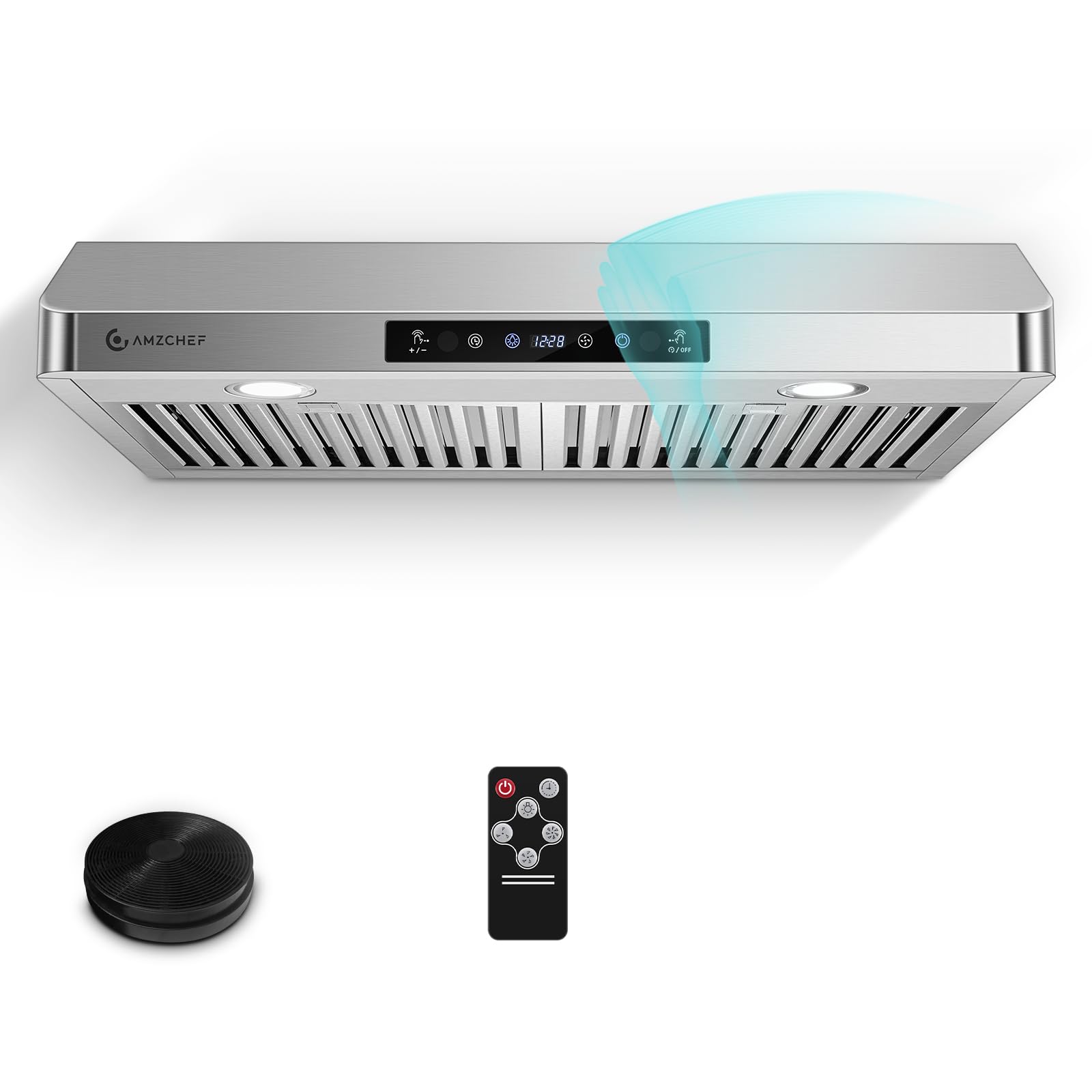 AMZCHEF 30" Under Cabinet Range Hood, 750CFM Stainless Steel Vent Hood | Stainle