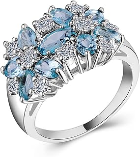 Aesthetic Luxury Flower CZ Ring Female Anniversary Party Jewellery