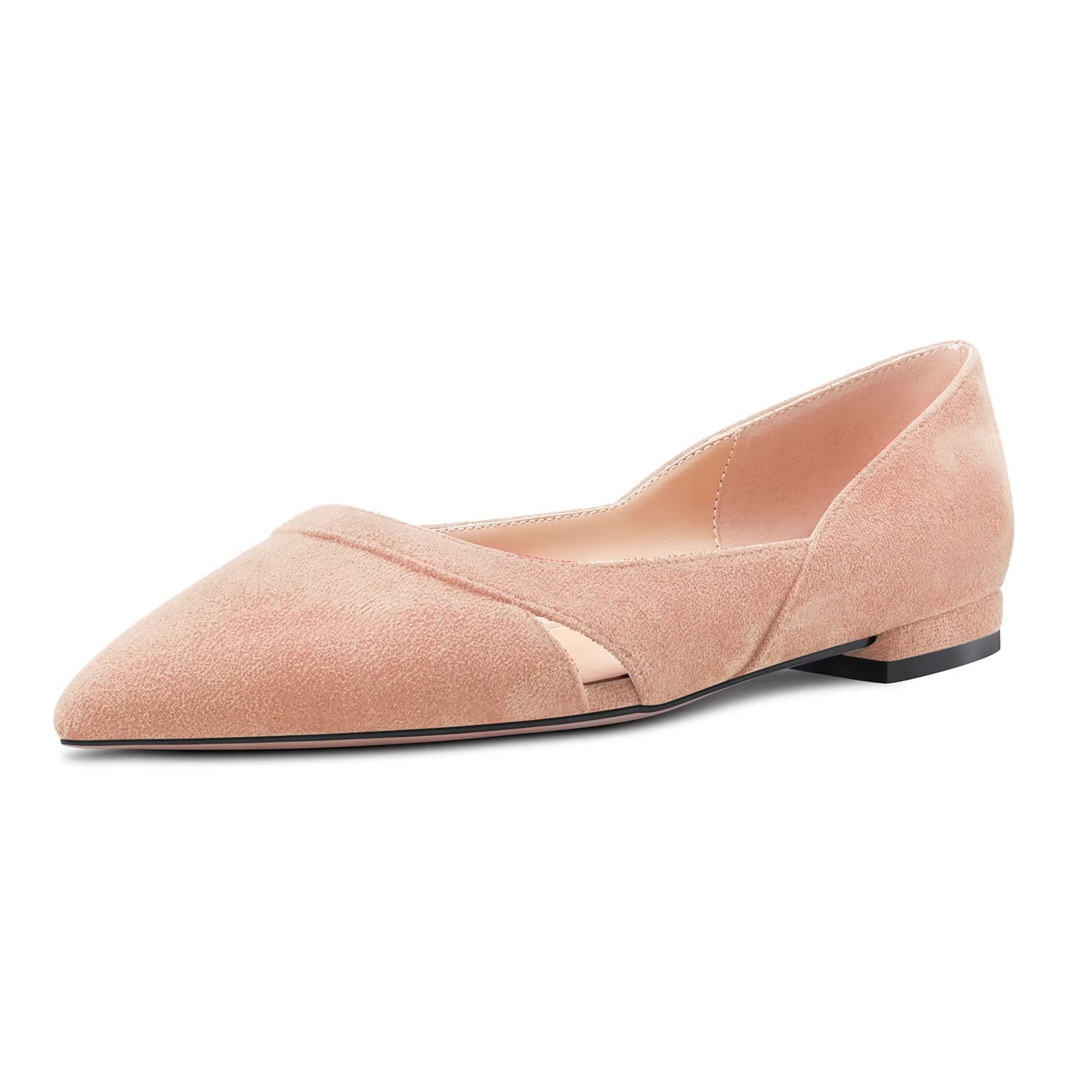 Castamere Women's Low Heel Pointed Toe Slip-on Pumps Wedding Classic 1cm Heels