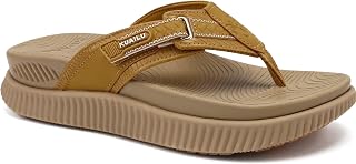 KuaiLu Orthopedic Cushioned Flip Flops for Women with Comfortable Arch Support - Adjustable Platform Slip On Indoor Outdoor for Casual Summer