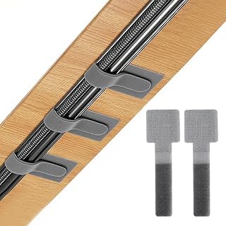 Self-Adhesive Cable Management Clips - 20 Pcs Self Adhesive Back Hook and Loop Cable Ties Reusable Cord Organizer Straps for Wire Management Under Desk Home Office Desk