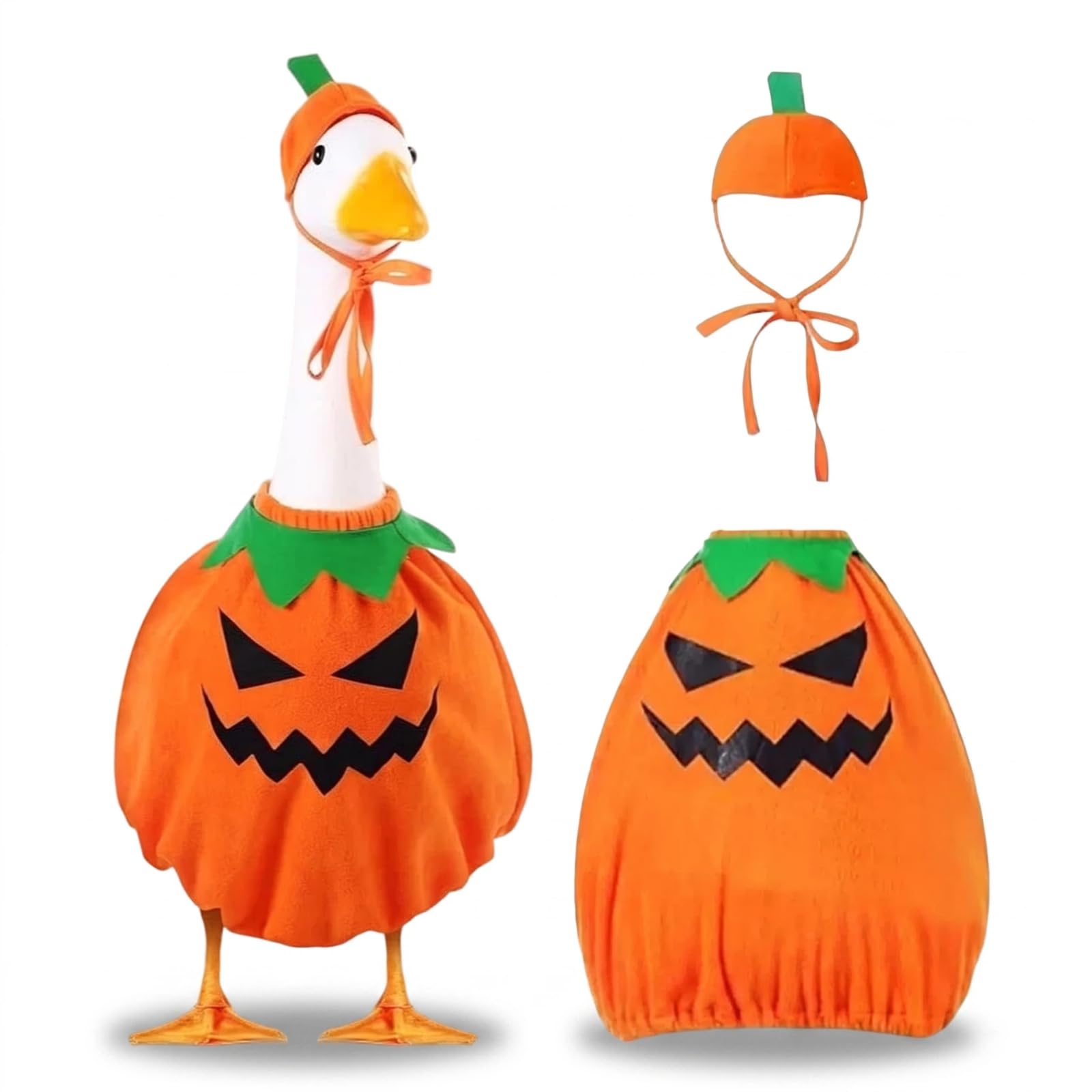 Porch Goose Outfits for 23 Inch Lawn Ornaments Halloween Yard Decor | Pumpkin Wa