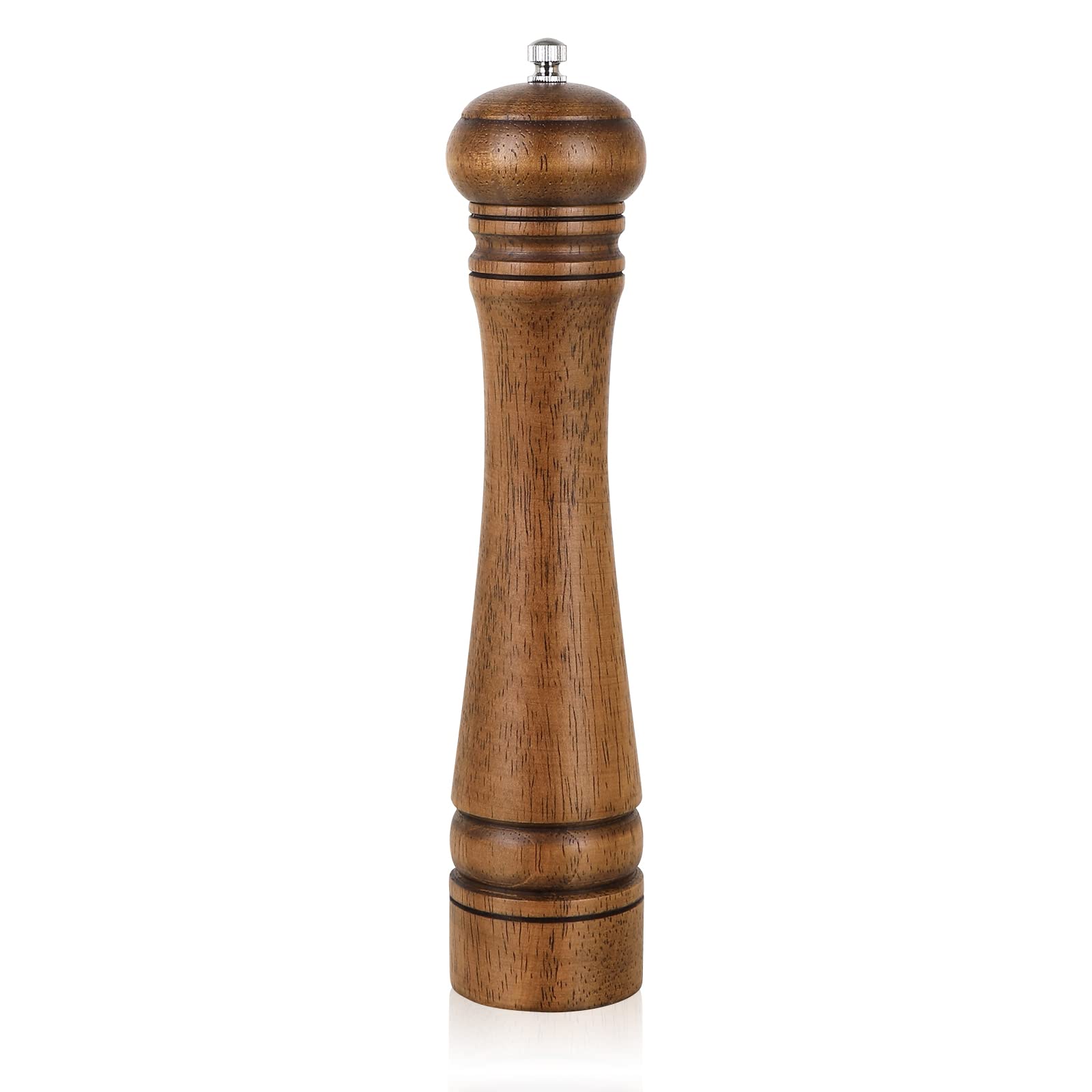 1Pack Wood Pepper Grinder, XWXO 10 Inch Salt Mill Pepper Shaker | Pepper Mill wi