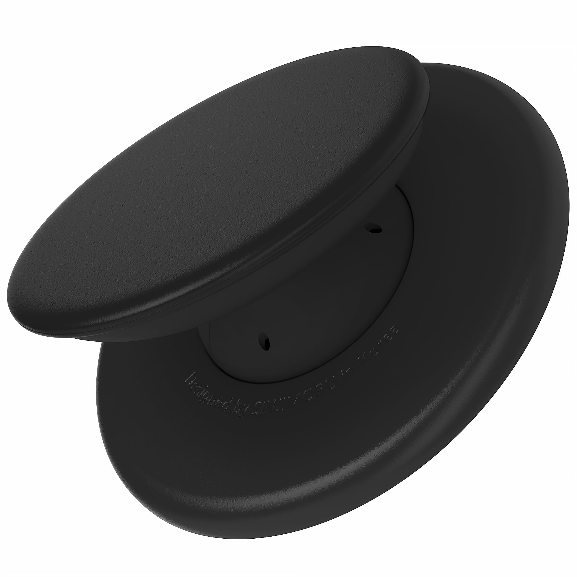Sinjimoru Magnetic Phone Grip for MagSafe, Soft Silicone, Black | M-Tap Tok, 300