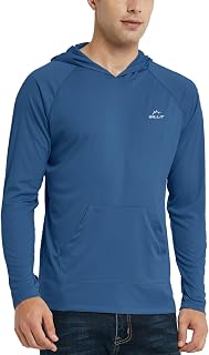 Willit Men's UPF 50+ Sun Protection Hoodie Shirt Long Sleeve Rash Guard Fishing SPF Outdoor UV Shirt Lightweight Pocket