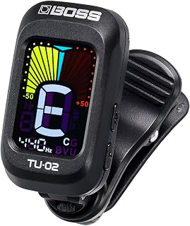 BOSS TU-02 Chromatic Clip-On Battery Powered Tuner for Guitar, Bass and Ukulele