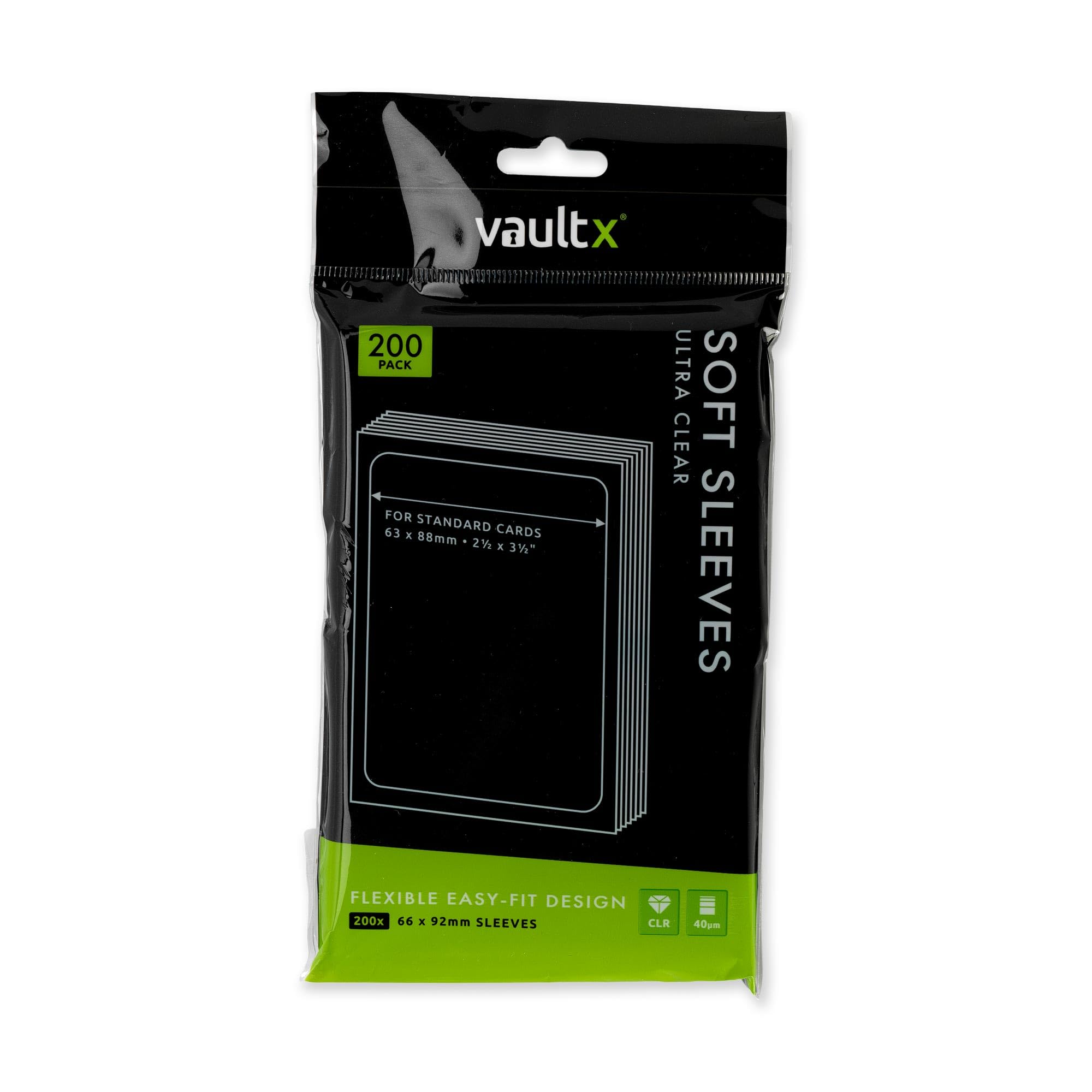 Vault X Soft Penny Sleeves (200 Pack) Clear for Trading Cards TCG | Fits standar