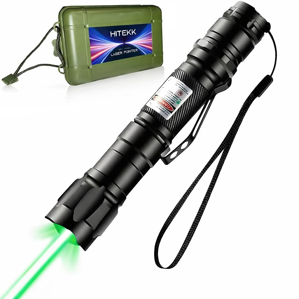 HITEKK High Power Green Laser Pointer | Tactical Long Range Green Laser Pointer 