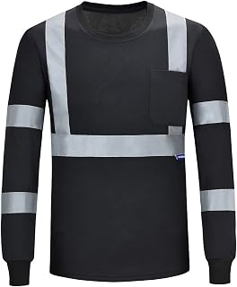 A-SAFETY Safety Shirt,High Visibility Work T Shirt Long Short Sleeve Class 3 (XS-6XL)