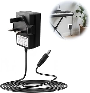 12V Power Adapter for Yamaha Keyboard, 1.8M 12V 2A DC Power Supply Charger Adaptor Replacement for Yamaha PSR YPG YPT DGX DD EZ P Series Digital Piano Charging Cord 5.5mm*2.1mm