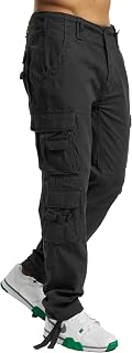 Brandit Pure Vintage Trouser Slim Uomo Pantaloni Modello Cargo Nero Cargo