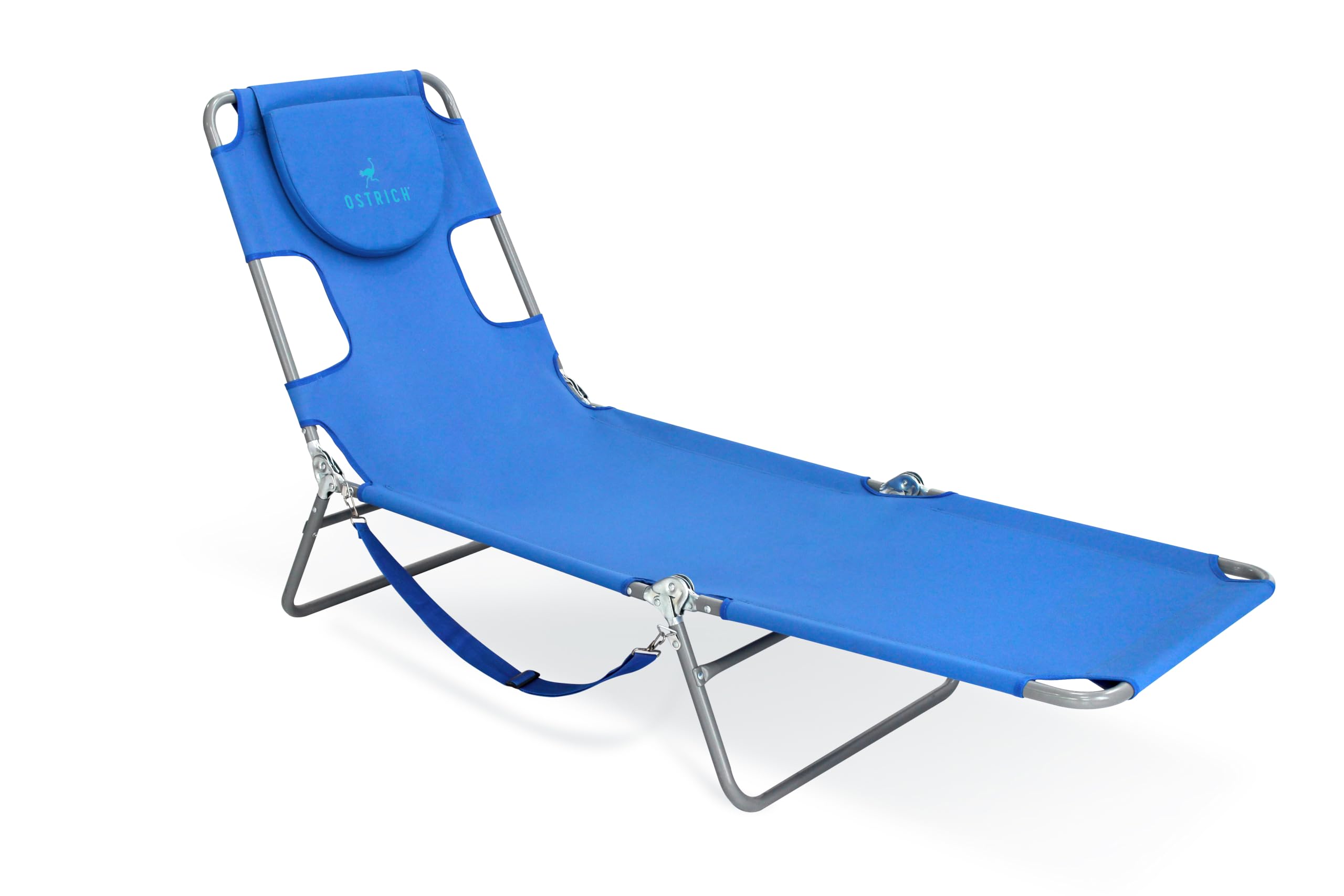 Ostrich The Original Chaise Lounge 72"x22" Portable Reclining Lounger, Blue | Ou