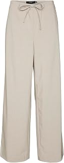 VERO MODA Vmbabette MW Wide Pull Up Pant Boo Women's Fabric Trousers