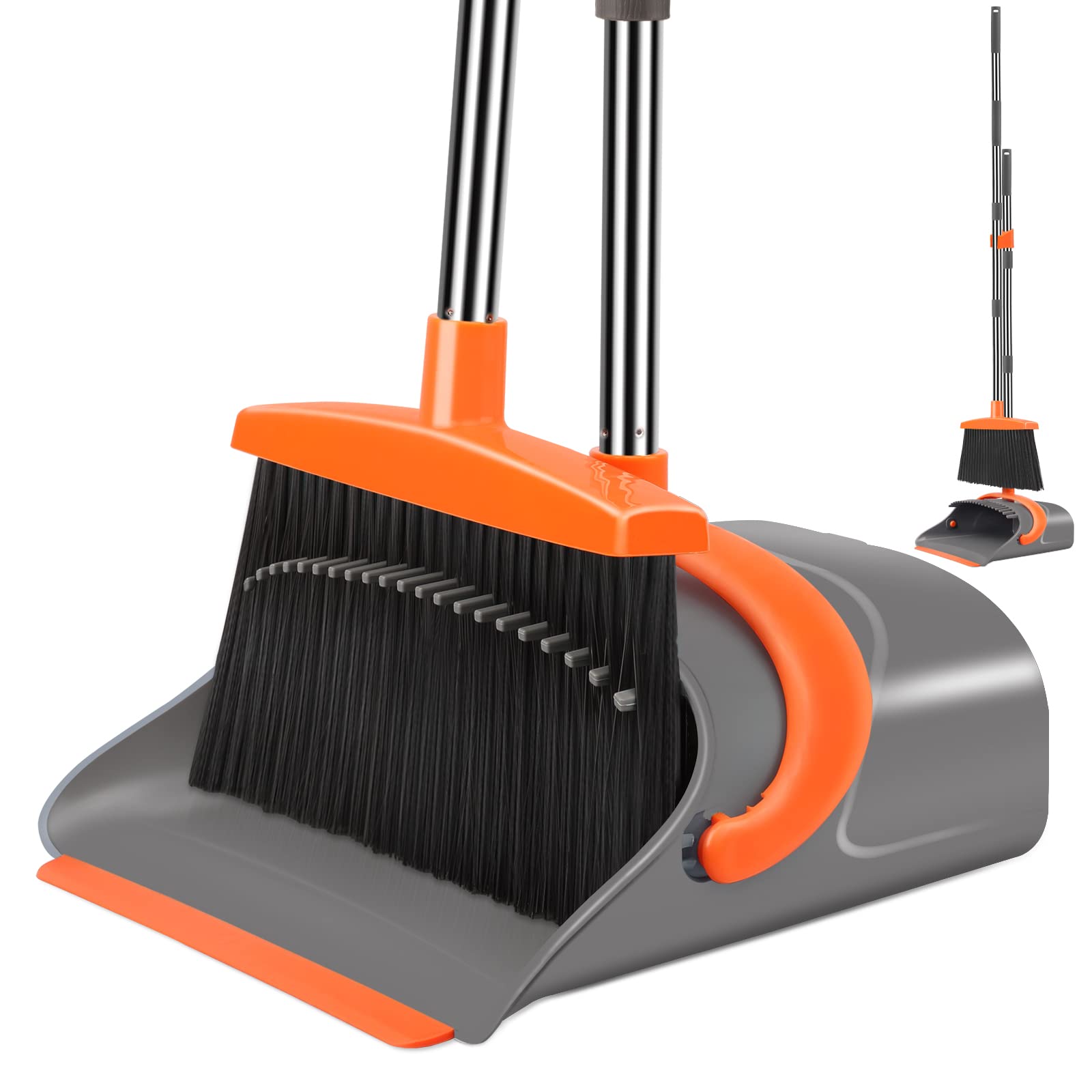 Ivandar Broom and Dustpan Set for Home, Broom and Dustpan Combo for Office, Long