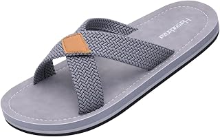 Harssidanzar Men's Cross Slippers Lightweight Sandals Summer Slippers,Suitable for Quick Drying Indoor and Outdoor KM229EU