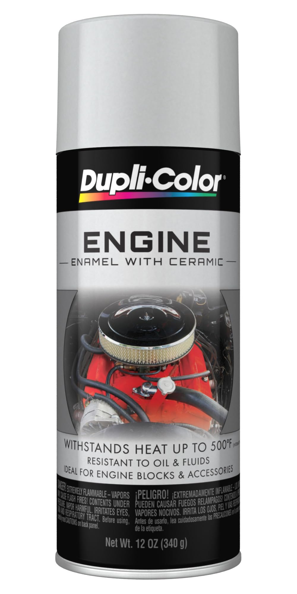 Dupli-Color Engine Paint with CERAMIC, Gloss, Aluminum, 12 oz