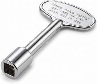 Midwest Hearth Valve Key, Polished Chrome, 3-Inch, Fireplace & Fire Pit | Universal Fit for 1/4-In & 5/16-In Valve Stems, Deep Square Socket Won't Slip, Zinc Die-Cast, Works on Ball or Globe Valves