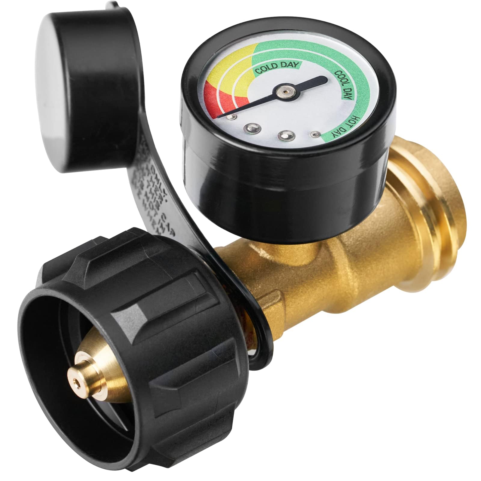 CALPOSE Propane Tank Gauge, 3 Colors Coded Level Indicator | 5-40 Pound LP Tank 
