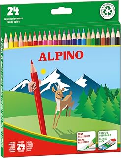 Alpino Coloured Pencils 24 Units | Colored Pencils for Children | Draw and Colour with Vivid and Bright Colors | School Supplies | Colored Pencils Case