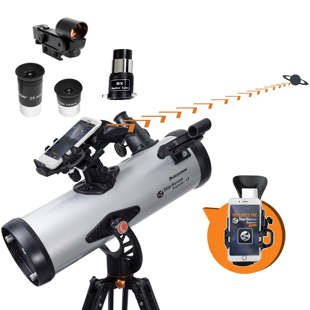 Celestron StarSense Explorer LT 114AZ Newtonian Smartphone Guided Telescope | Sm