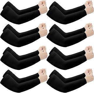 Janmercy 8 Pairs Arm Sleeves Thin Skin Protectors