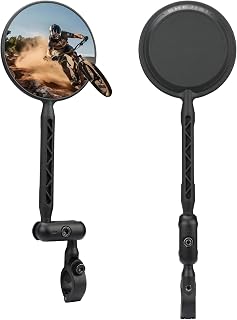SHEJISI Bike Mirror, 2 pcs Bike Mirrors Handlebar Mount, HD Wide-angle 360° Adjusted Bike Rear View Mirror, Anti-impact/explosion/glare, Fits for Mountain Bikes,E-bike, Bicycle,bike,Scooter (black)