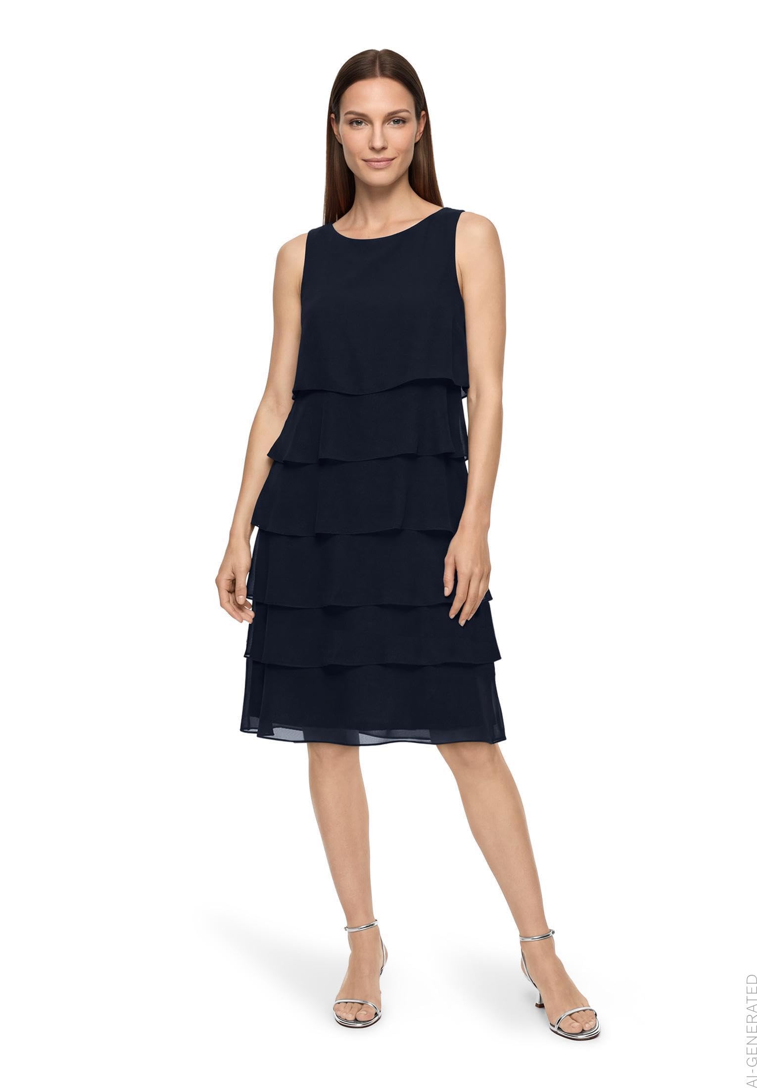 Vera Mont Ladies Cocktail Dress with Flounce
