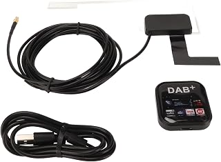 Vvikizy DAB Radio Receiver, Stable Signal USB Powered Portable Digital Radio Receiver with Antenna, for Android Navigation All in One