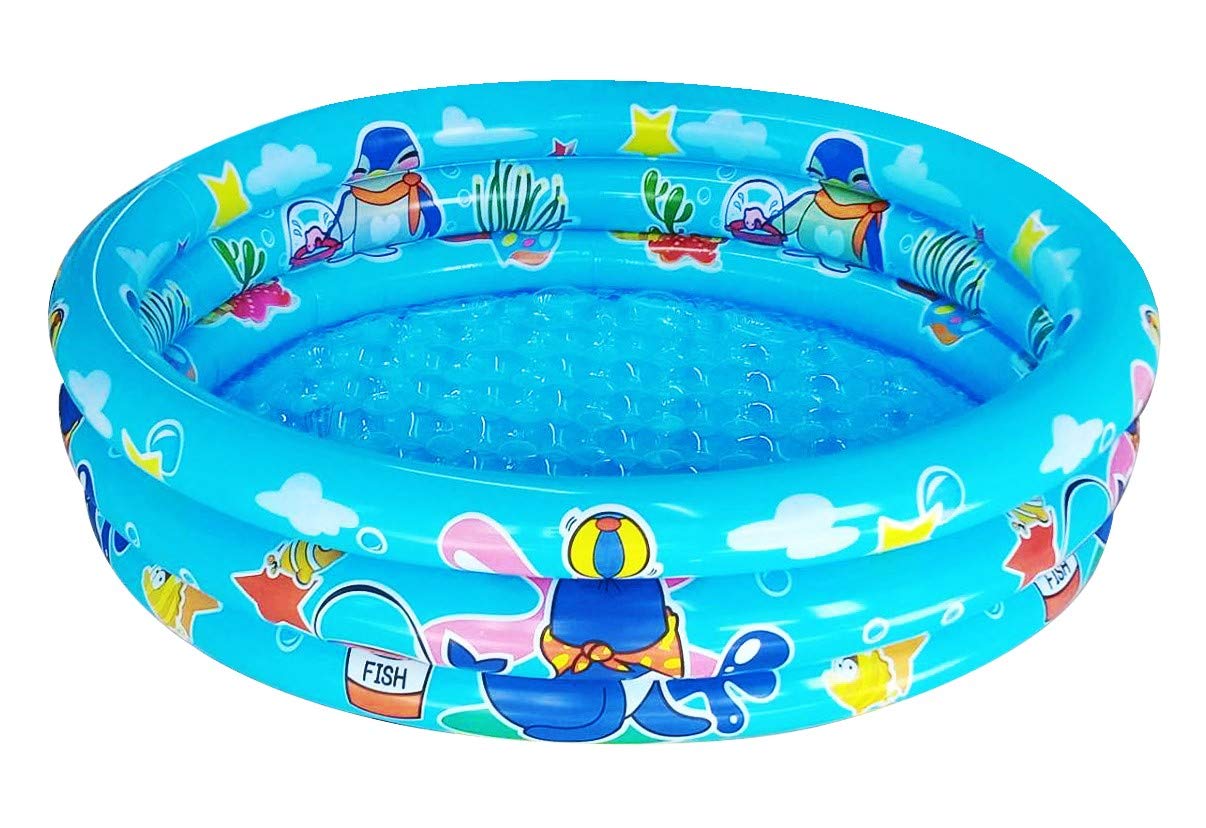 3 Rings Kiddie Pool for Toddler, 48”X12”，Kids Swimming Pool, Inflatable Baby Bal