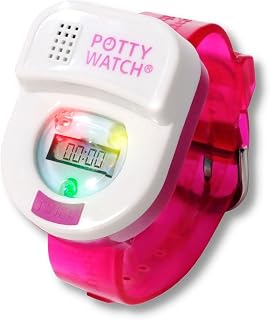 The Original Potty Watch Lights &amp; Music Reminds Your Kiddo It's Time to Go | We Make Potty Training Fun! Water-Resistant, Plays Music &amp; Lights Every 30, 60, or 90 Minutes. Pause for naps or night, Pink