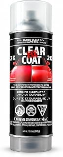 Scratch Fix® Professional Grade 2K Clear Coat Spray Can, High Gloss, 13.5oz | Polyurethane automotive clearcoat spray paint for cars; 2-part epoxy compatible, UV and scratch resistant, quick-dry aerosol.