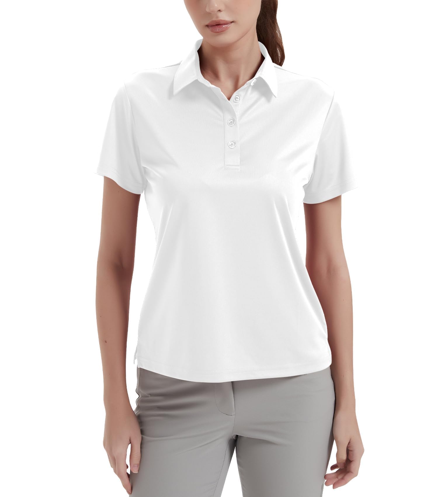 Womens Polo Shirts UPF 50+ Quick Dry Short Sleeve Collared Golf Shirt
