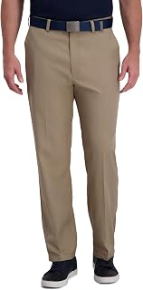 Haggar Mens Active Series Slim Fit Flat Front 5-Pocket Tech Pant