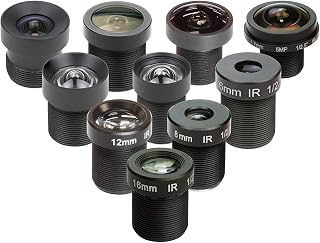 Arducam M12 Lens Set for USB Camera(1/2.7” 1/2.8″ 1/2.9″), Telephoto, Macro, Wide Angle, Fisheye Lens Kit (20°- 180°) with Holder and Cleaning Cloth, Optical All-in-One
