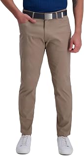 Haggar - Active Series Slim Fit Flat Front 5-Pocket Tech Pant, Men's Casual Trousers