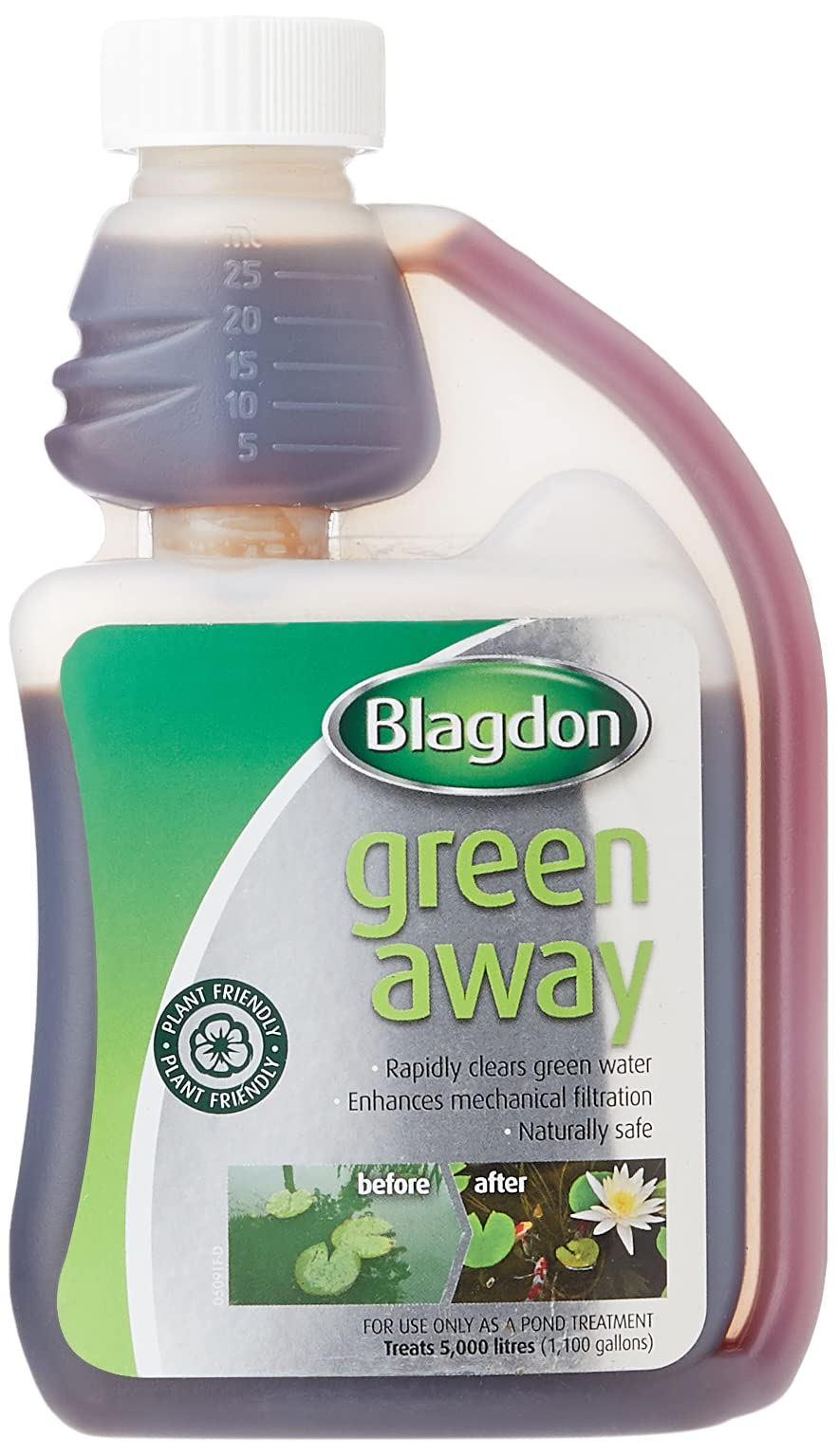 Blagdon Green Away Pond Water Treatment, Clears Green Water and Suspended Algae 