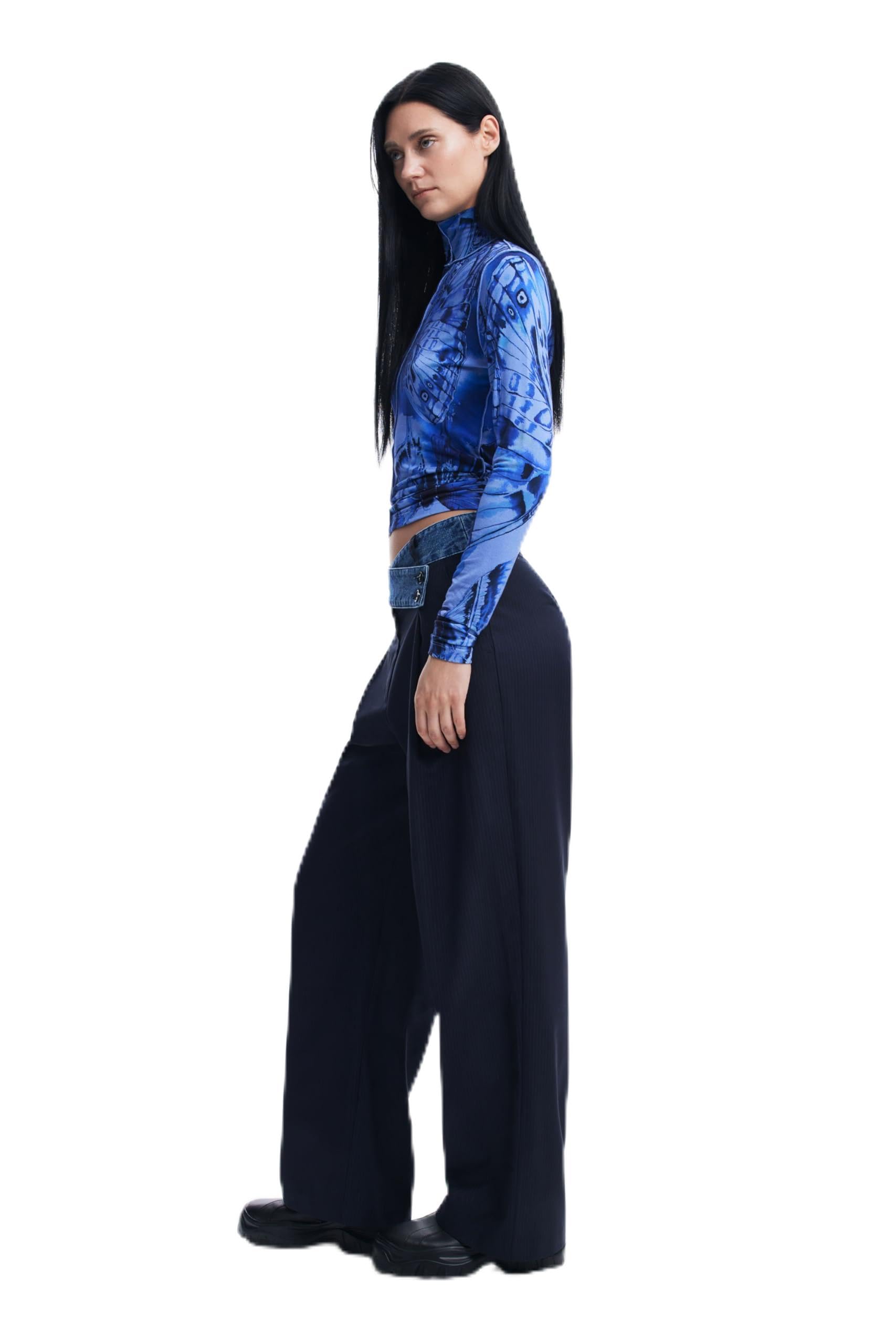 Desigual Camiseta de Manga Larga para Mujer Camiseta Mujer (Pack de 1)