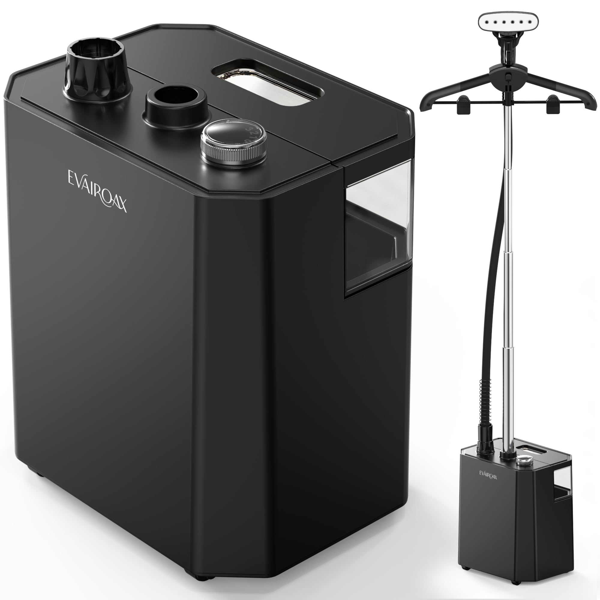 EVAIROAX 1800W Professional Standing Garment Steamer for Clothes, 90 Mins of Con