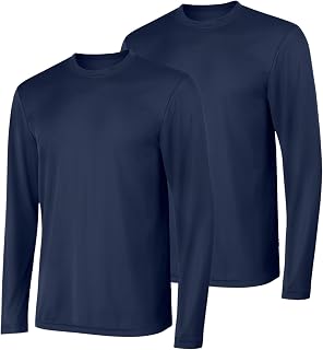 Hanes Men's Long Sleeve Cool DRI T-Shirt UPF 50-Plus