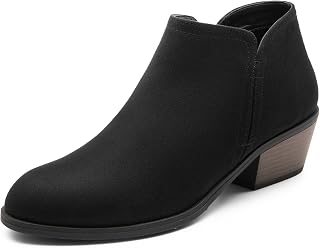 DREAM PAIRS Women Ankle Booties Low Chunky Heel Dress Boots