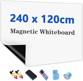 JOMUSAGA Magnetic Self Adhesive Erasable Whiteboard 240 x 120 cm