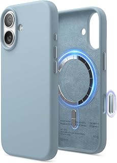 elago Premium Magnetic Silicone Case for iPhone 17 Sky Blue