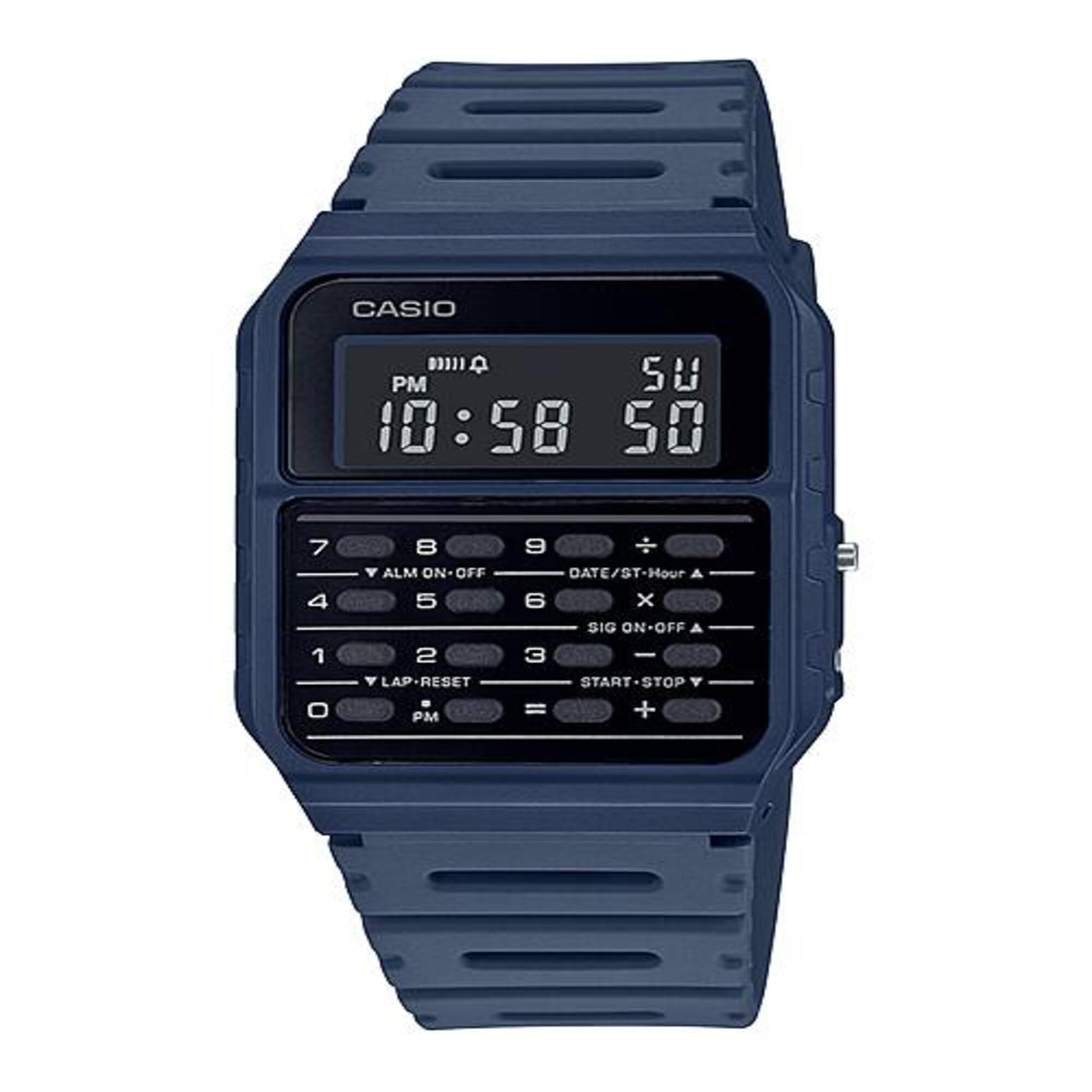 Casio CA-53WF-2B, Men's Digital Watch, Blue Resin Strap, 34MM, Classic Digital, 