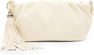 Steve Madden Womens Steve Madden Linzy Ruched Clutch With TasselSteve Madden LINZY Ruched Clutch With Tassel