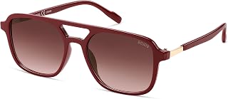 SOJOS レトロ アビエイター サングラス レディース メンズ、トレンディな長方形シェード SJ2202