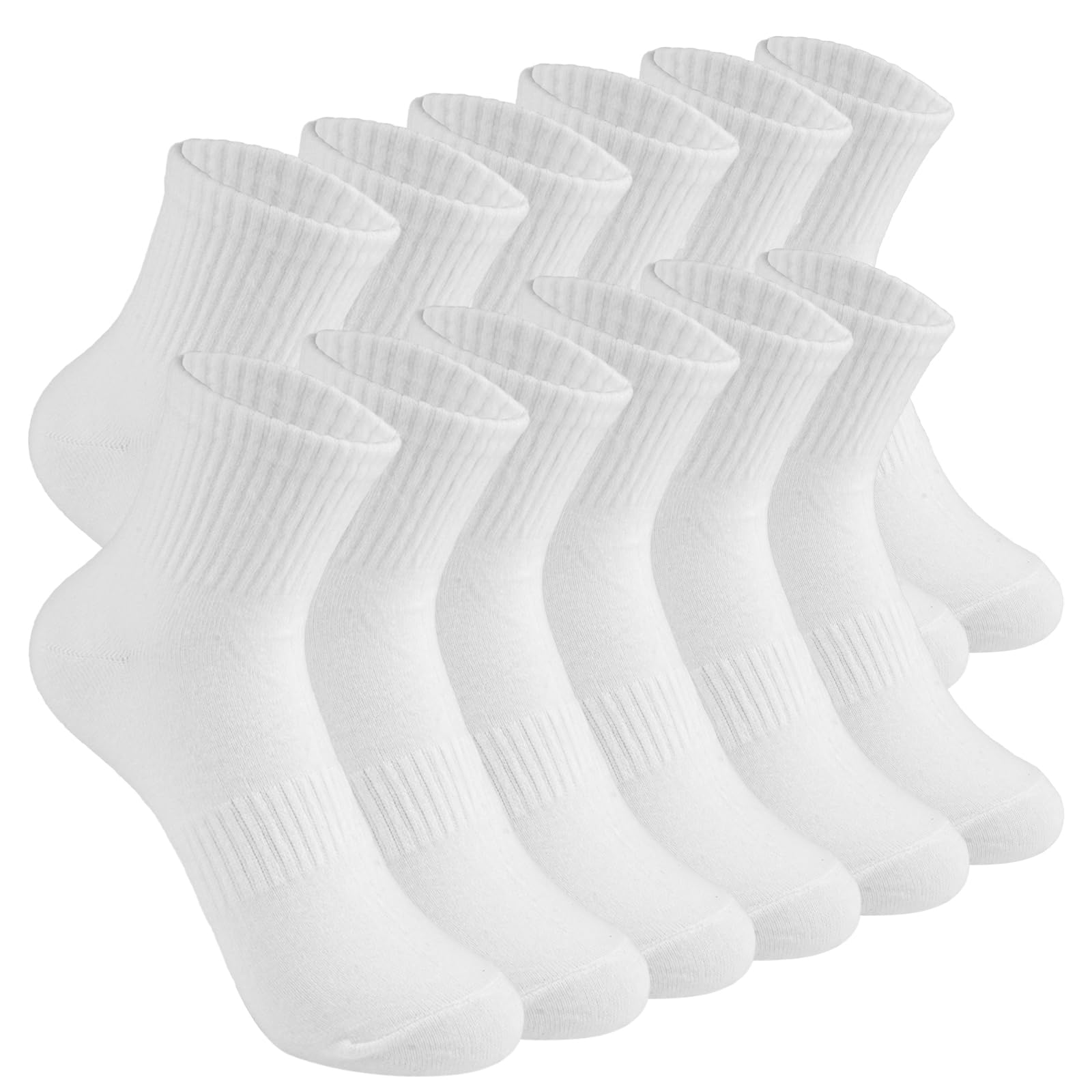 Maxmoc 6/4 Pairs Socks Women,Soft Cotton Ankle Socks Breathable Wicking | 6 Pair