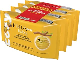 Fria Easy Baby Diaper Wipes with Aloe Vera and Honey Extract Moisturizing Effect on the Skin, Dermatologically Tested, Pack of 288 Wipes